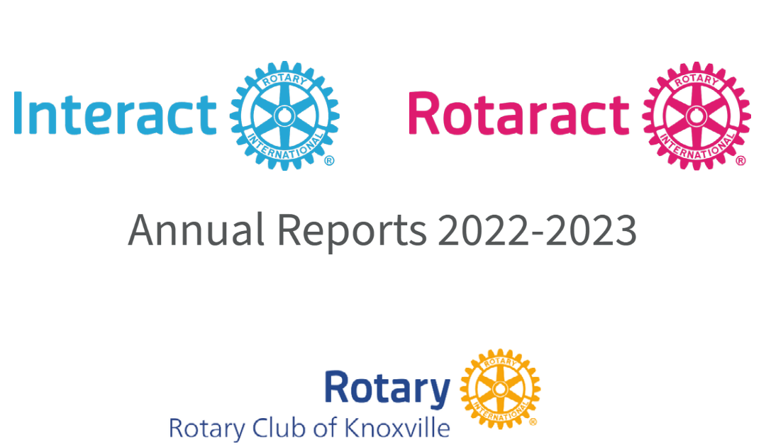 Interact and Rotaract Annual Reports 2023 - Click to read and watch