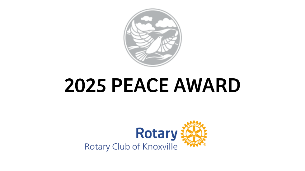 Peace Award banner graphic for news article